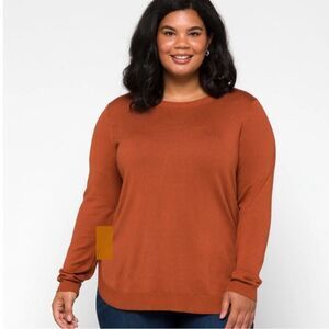 LETY‎ & ME Pullover Sweater in Burnt Orange Size 2X NWOT